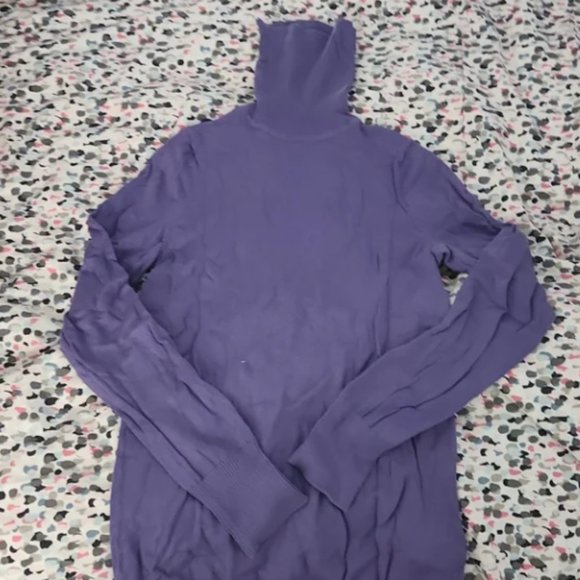 Gap purple fine knit turtleneck sweater - Picture 3 of 3